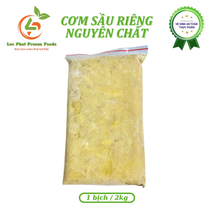 Cơm sầu riêng đông lạnh nguyên chất