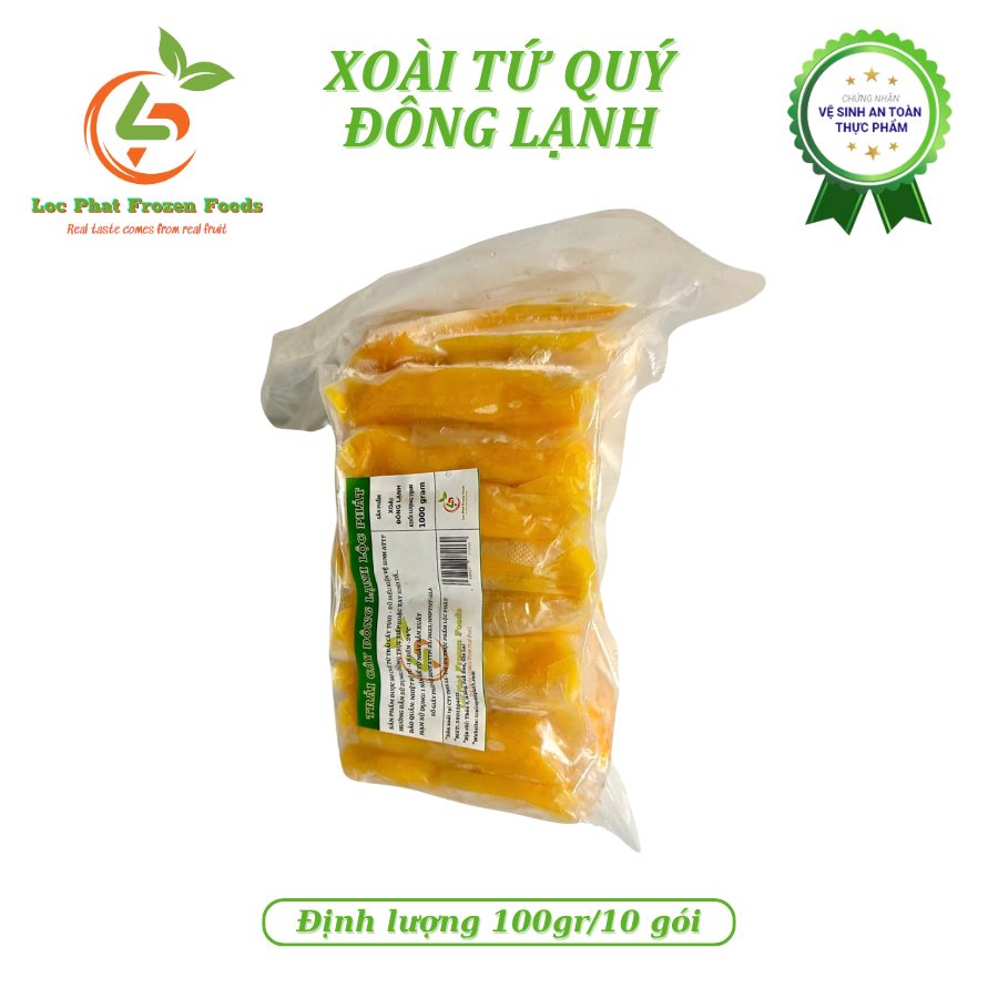 Xoài Tứ Quý đông lạnh định lượng 100gr