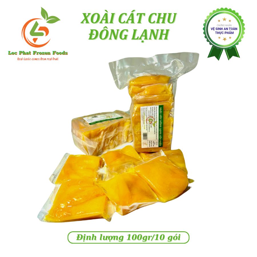Xoài Cát Chu đông lạnh định lượng 100gr