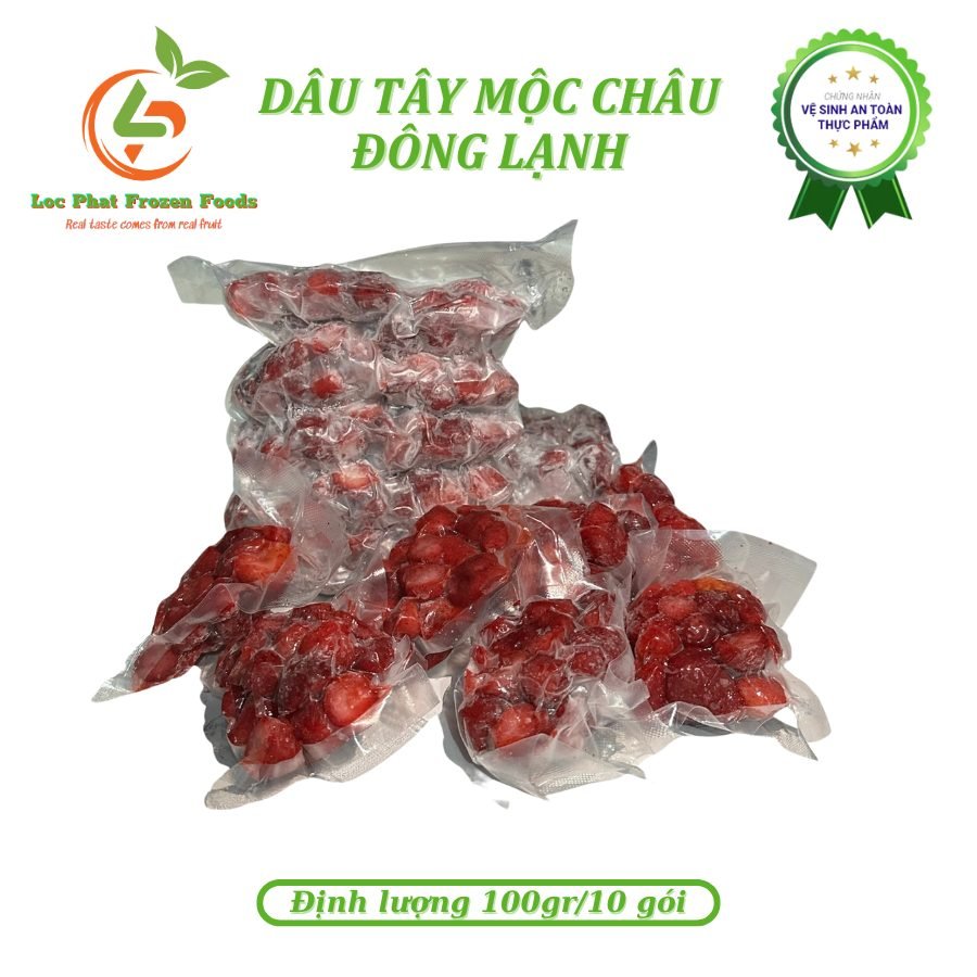 Dâu tây Mộc Châu đông lạnh định lượng 100gr